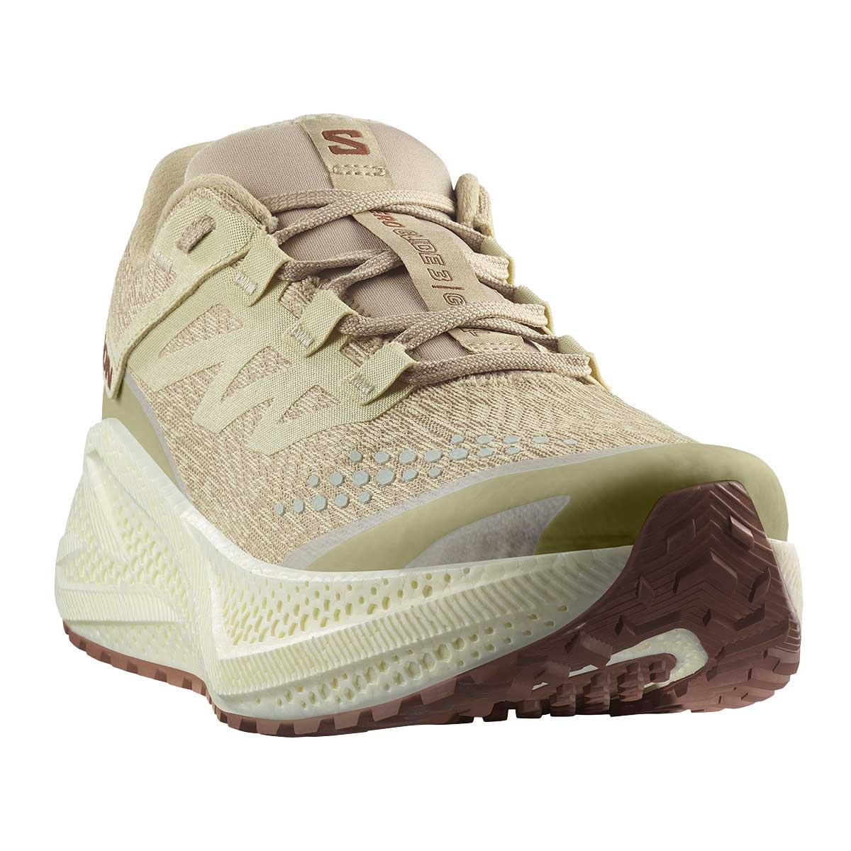 Salomon Aero Glide 3 Gravel Running Shoe Men's in Green Haze Vanilla Ice Russet